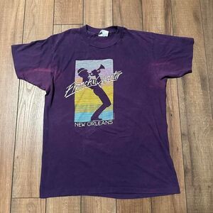 Vintage New Orleans Louisiana Graphic T Shirt Mens Large French Quarter Jazz 80s